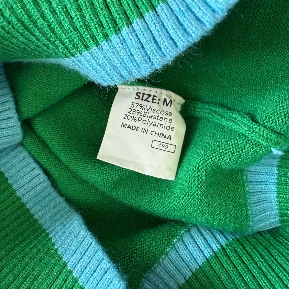 Dokotoo Vibrant Green and Blue Women's Tank Top - Picture 5 of 5